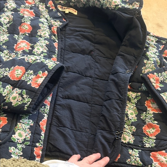 Free People Chloe Quilted Floral Jacket Dusk Combo Size M - Picture 6 of 6